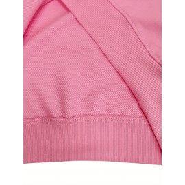 [Cozy Plus Size Sweatshirt] Polyester Plus Size Women's White Bow Print Sweatshirt - Cozy, Comfortable, Machine Washable Fall & Winter Pullover with Digital Butterfly Design