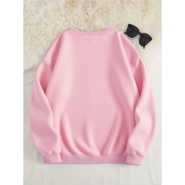 Women'S Cozy Crew Neck Sweatshirt with Vibrant Fox & Floral Print - Casual Long Sleeve Pullover for Fall & Winter, Soft Polyester Blend, Machine Washable, Allseason Apparel | Vibrant Print Top | Polyester Blend, Fox Sweatshirt