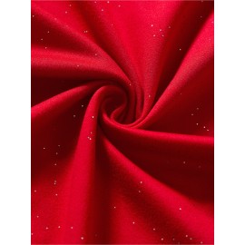 Women'S Sparkly Sequin Short Sleeve T-Shirt - Round Neck, Beige Casual Top for Spring/Summer, Glittery and Stylish, Perfect for Casual Attire